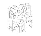 KitchenAid KSSS42QTW00 freezer liner and air flow parts diagram