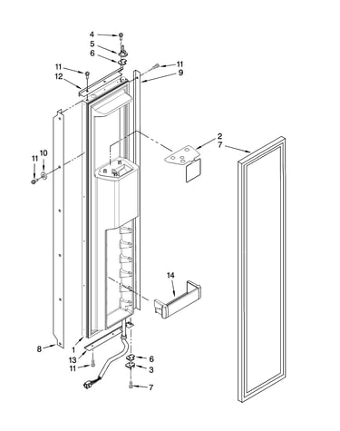 Freezer door parts
