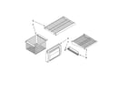 KitchenAid KSSS48QTW00 freezer shelf parts diagram