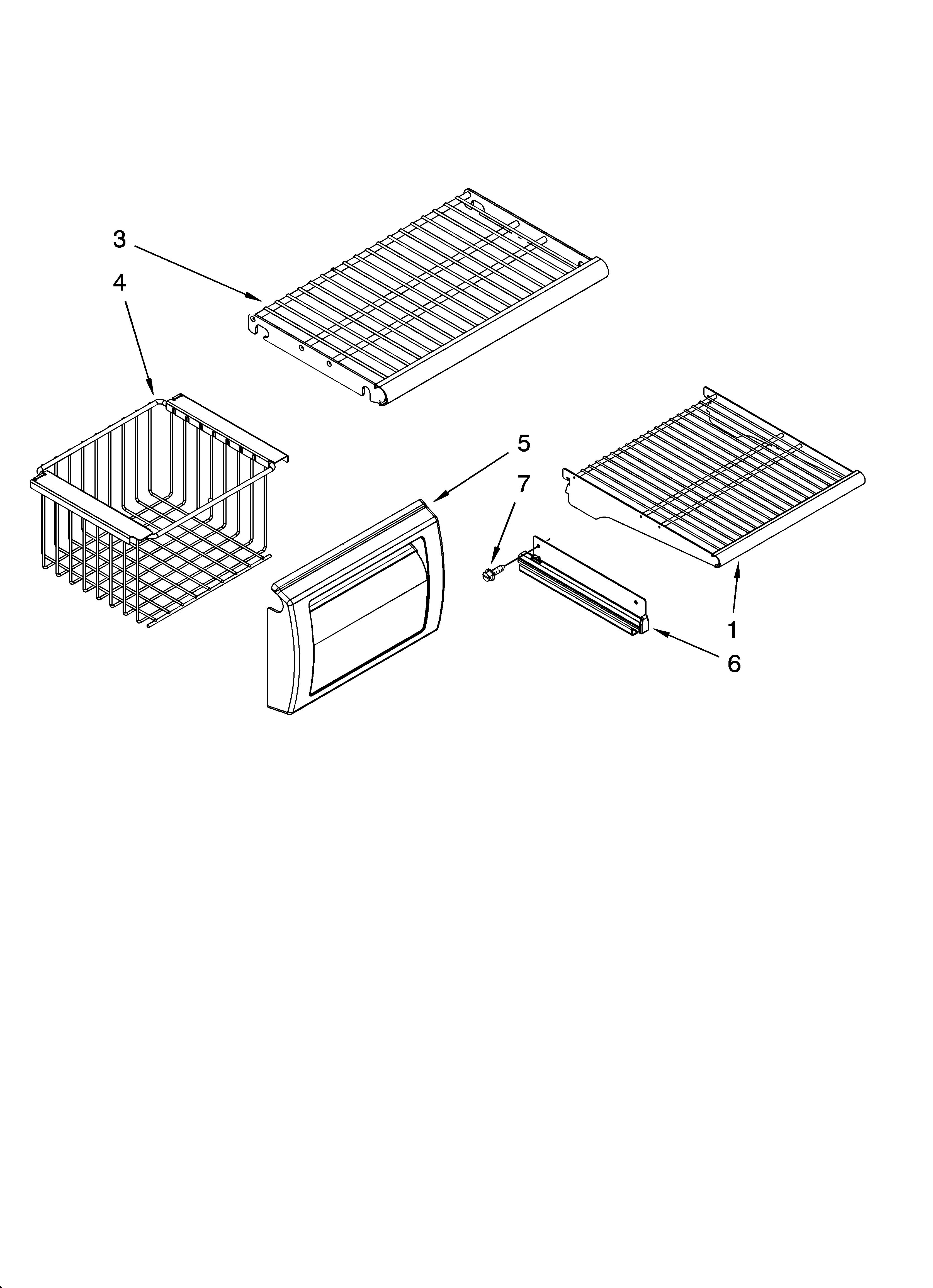 Freezer shelf parts