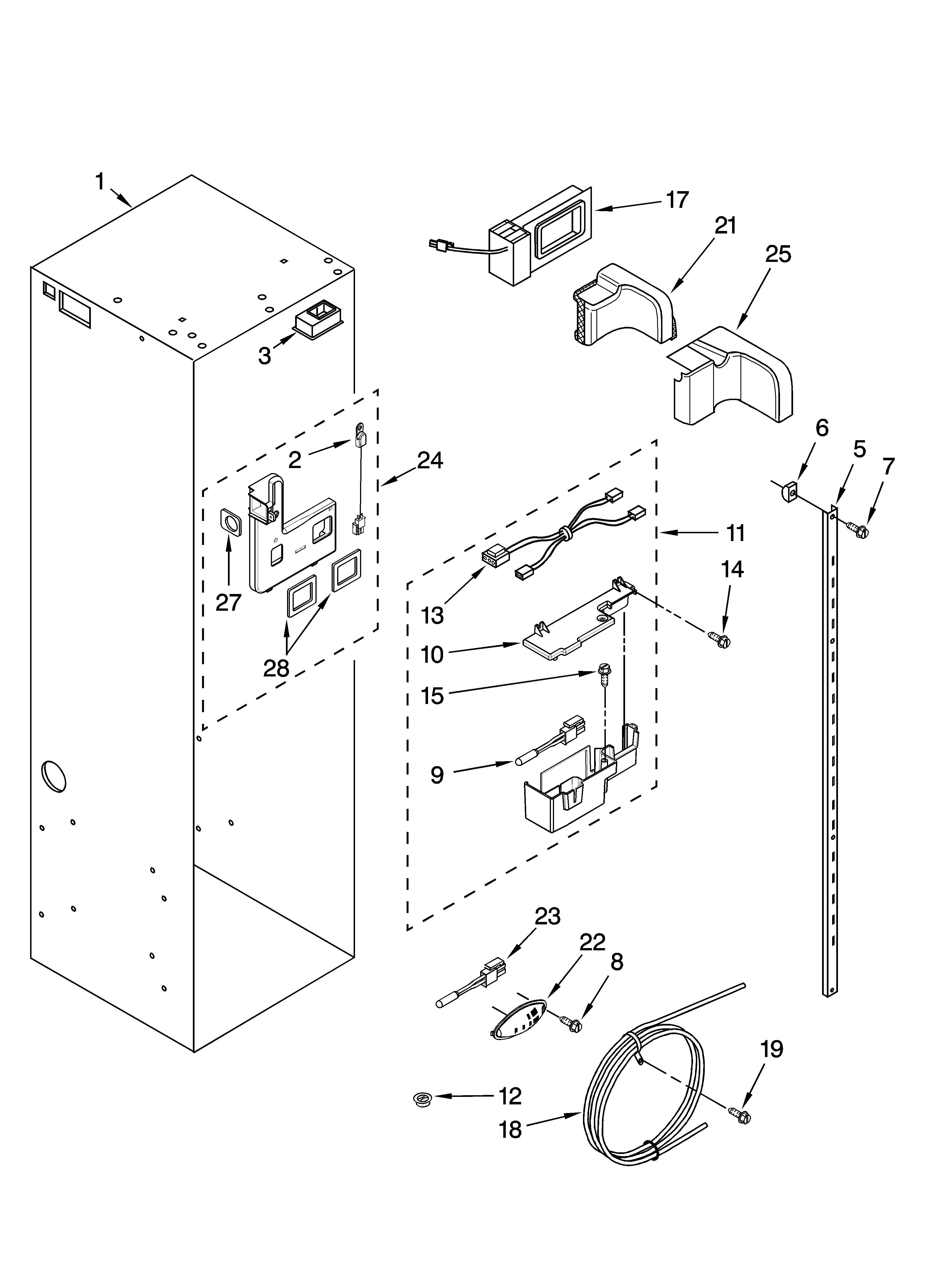 Refrigerator liner parts
