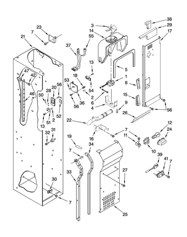 Freezer liner and air flow parts