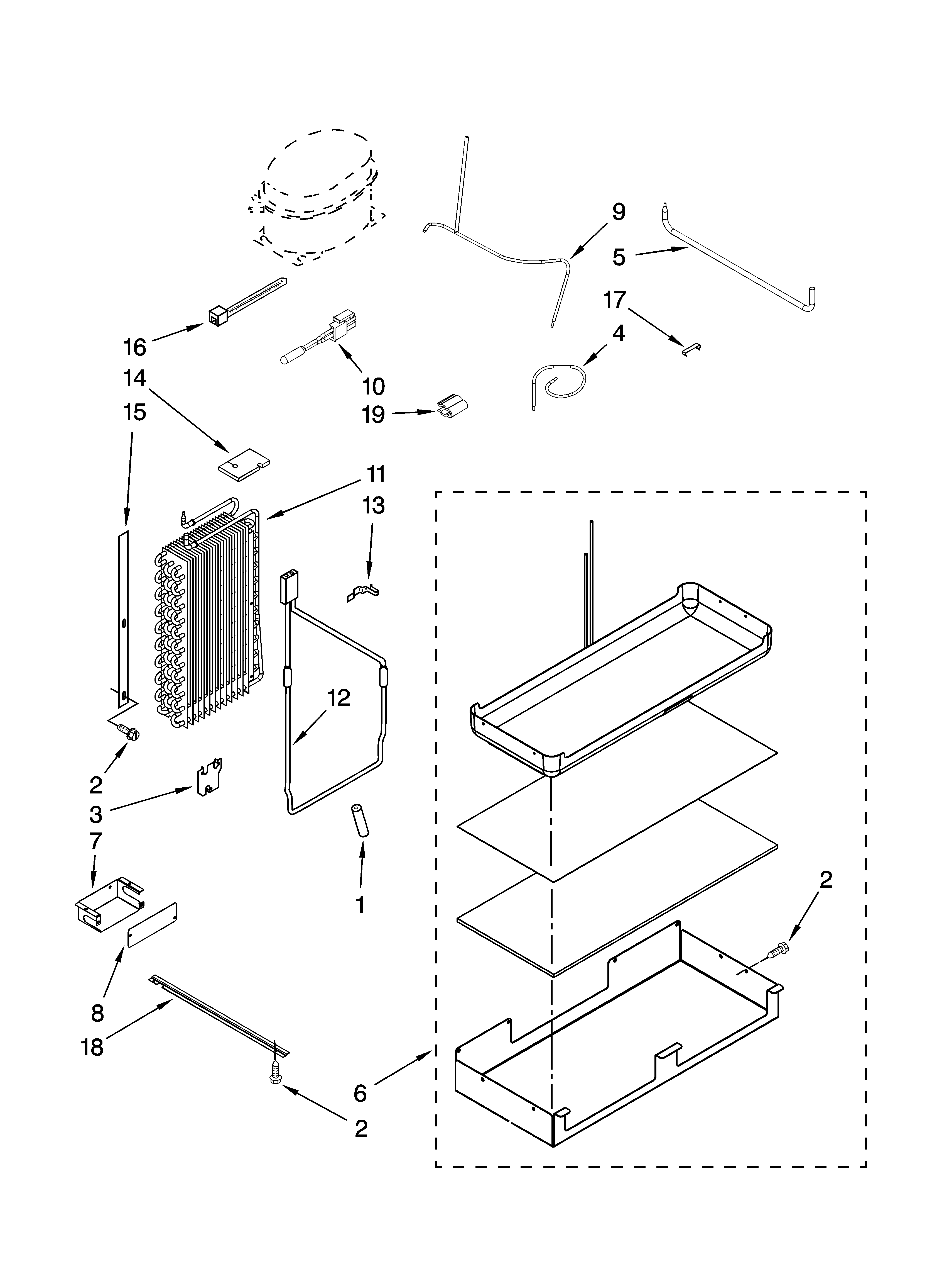 Lower unit and tube parts
