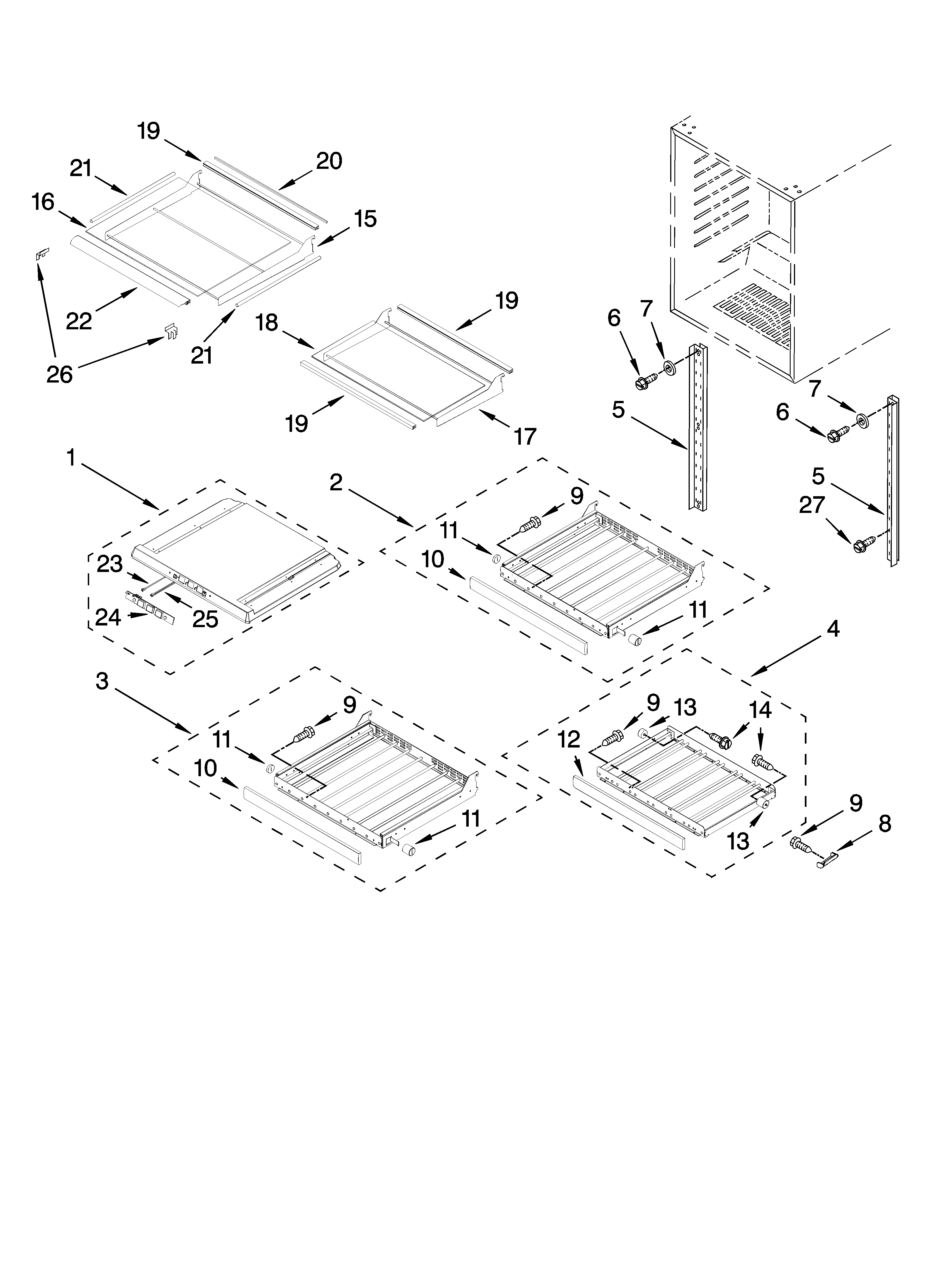 Shelf parts