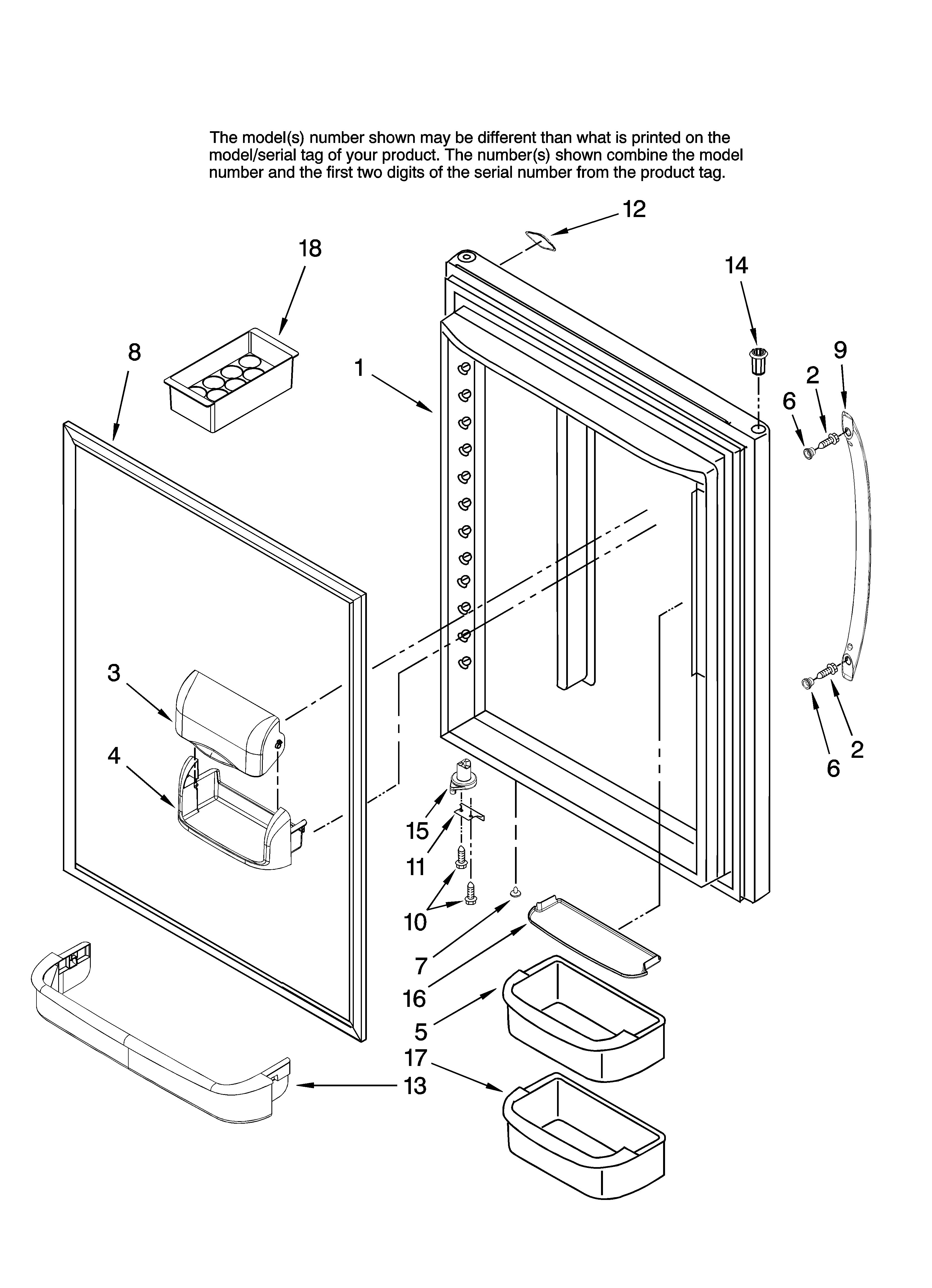 Refrigerator door parts