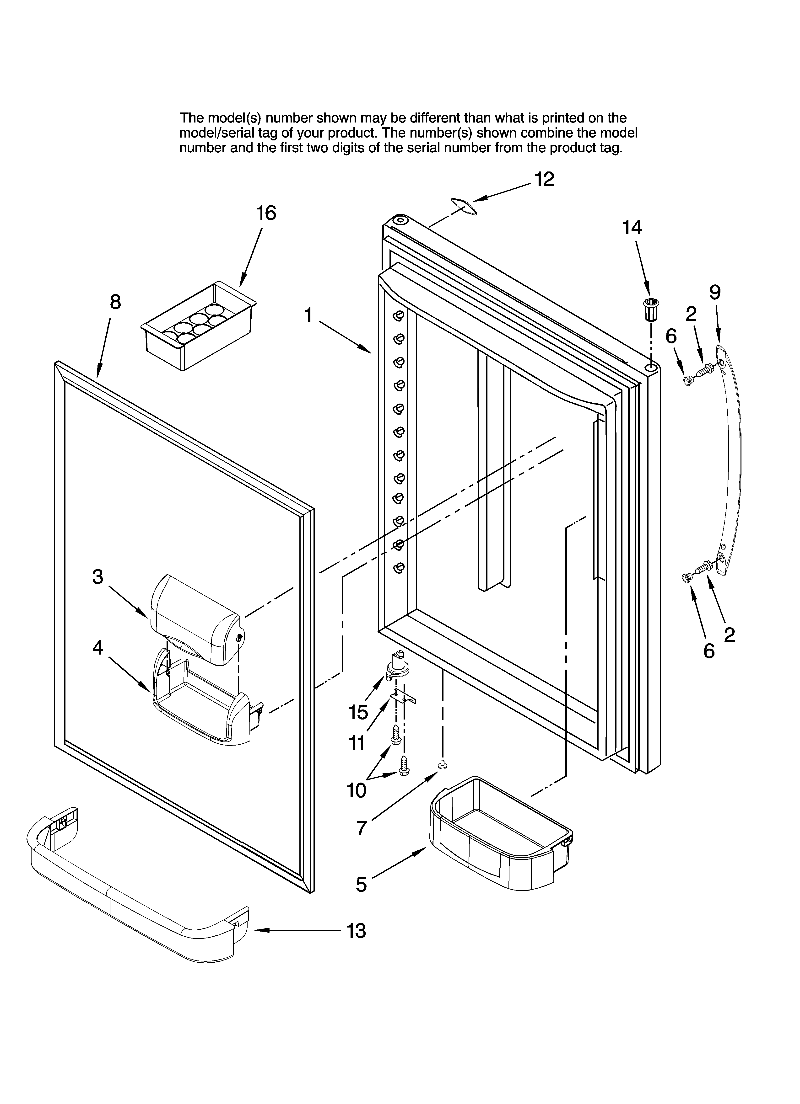 Refrigerator door parts