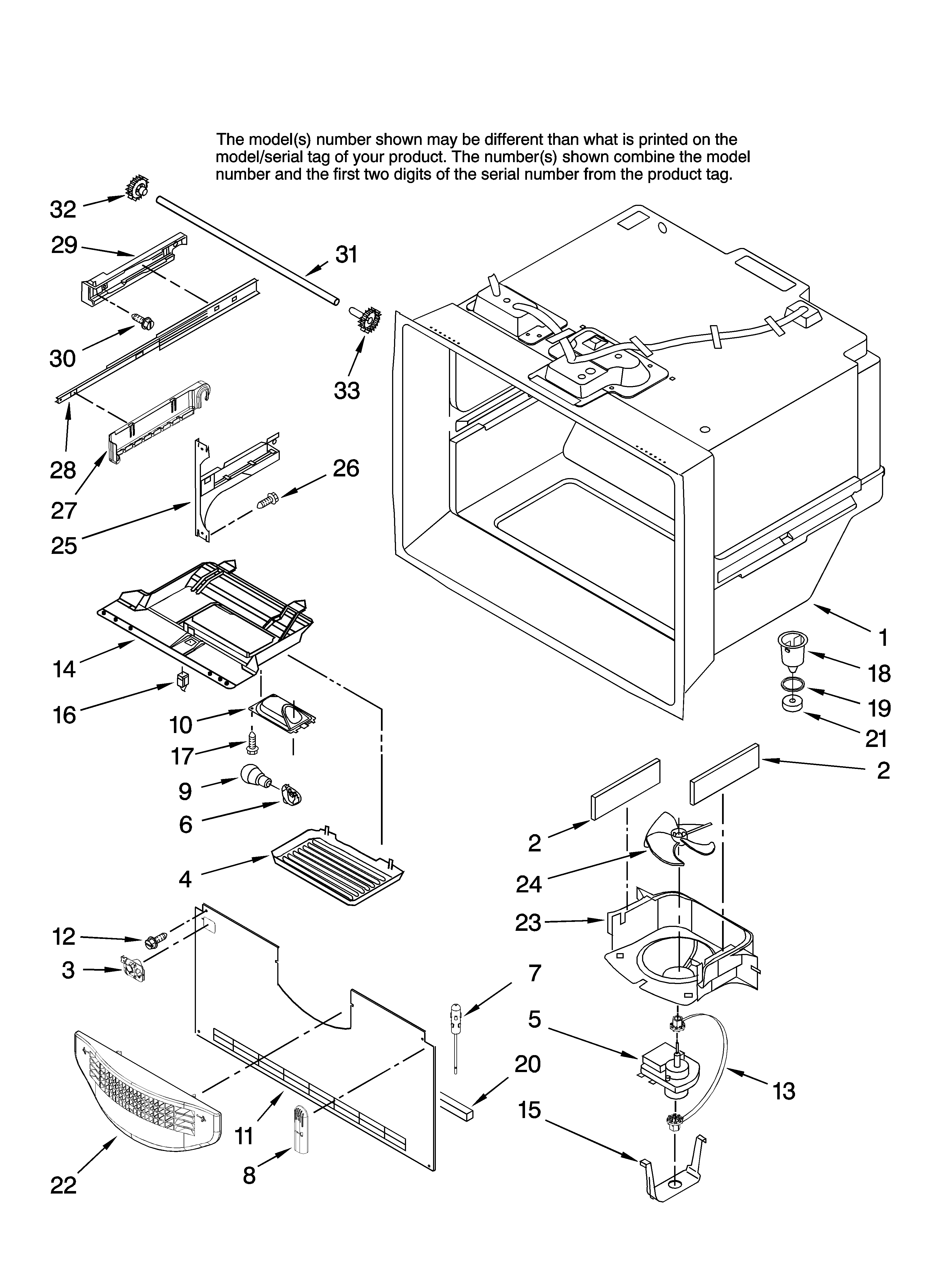 Freezer liner parts