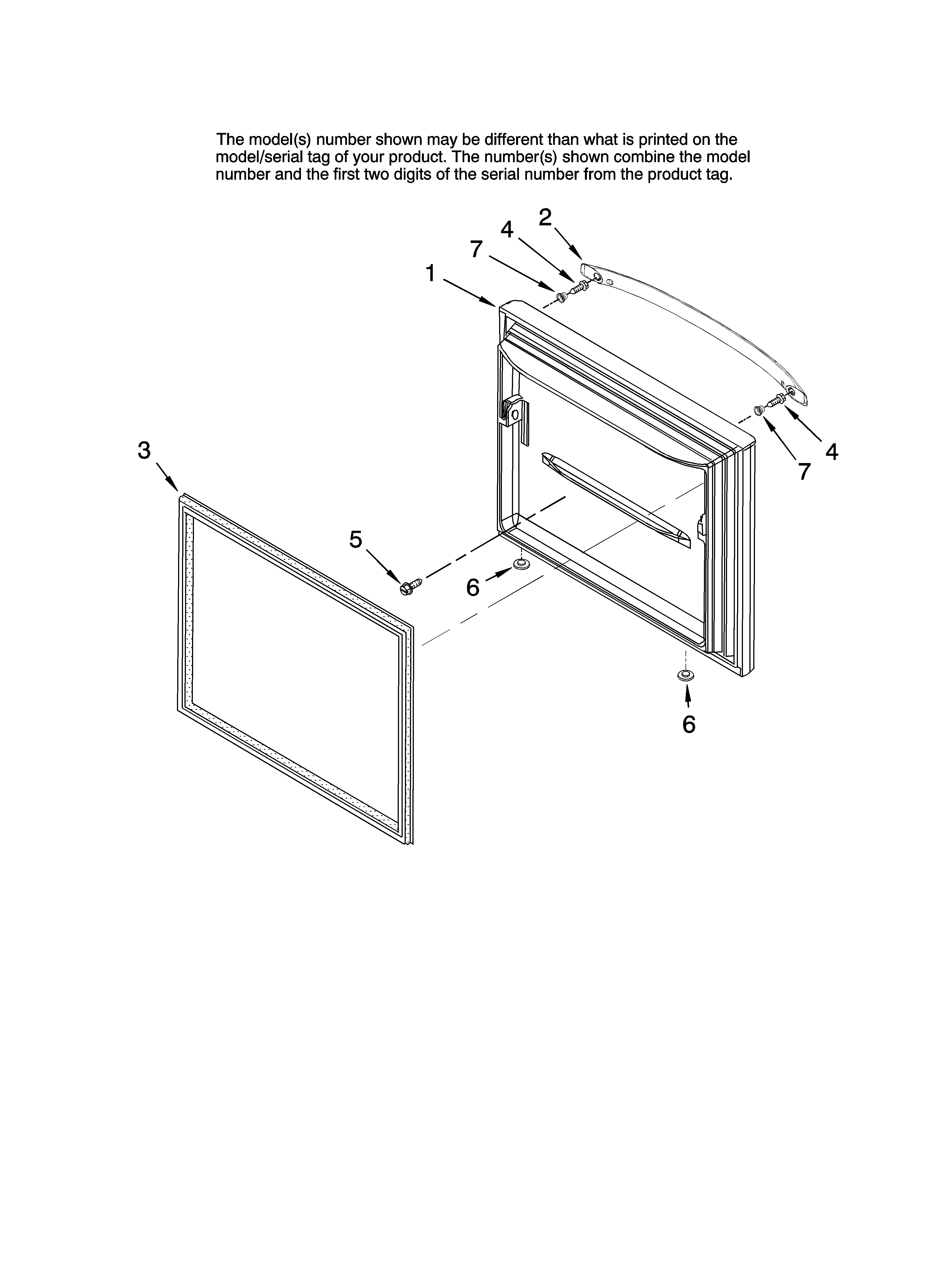 Freezer door parts