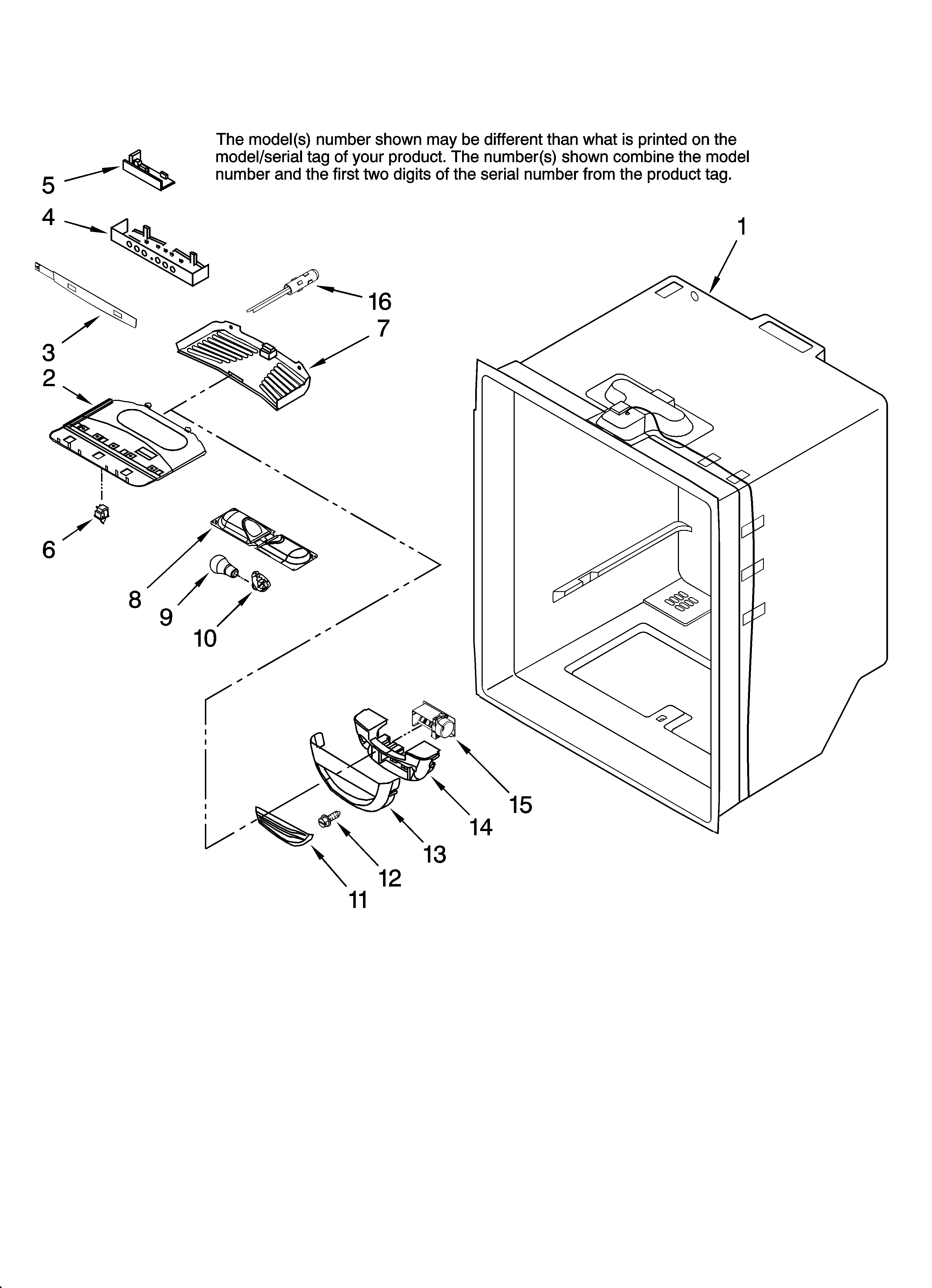 Refrigerator liner parts