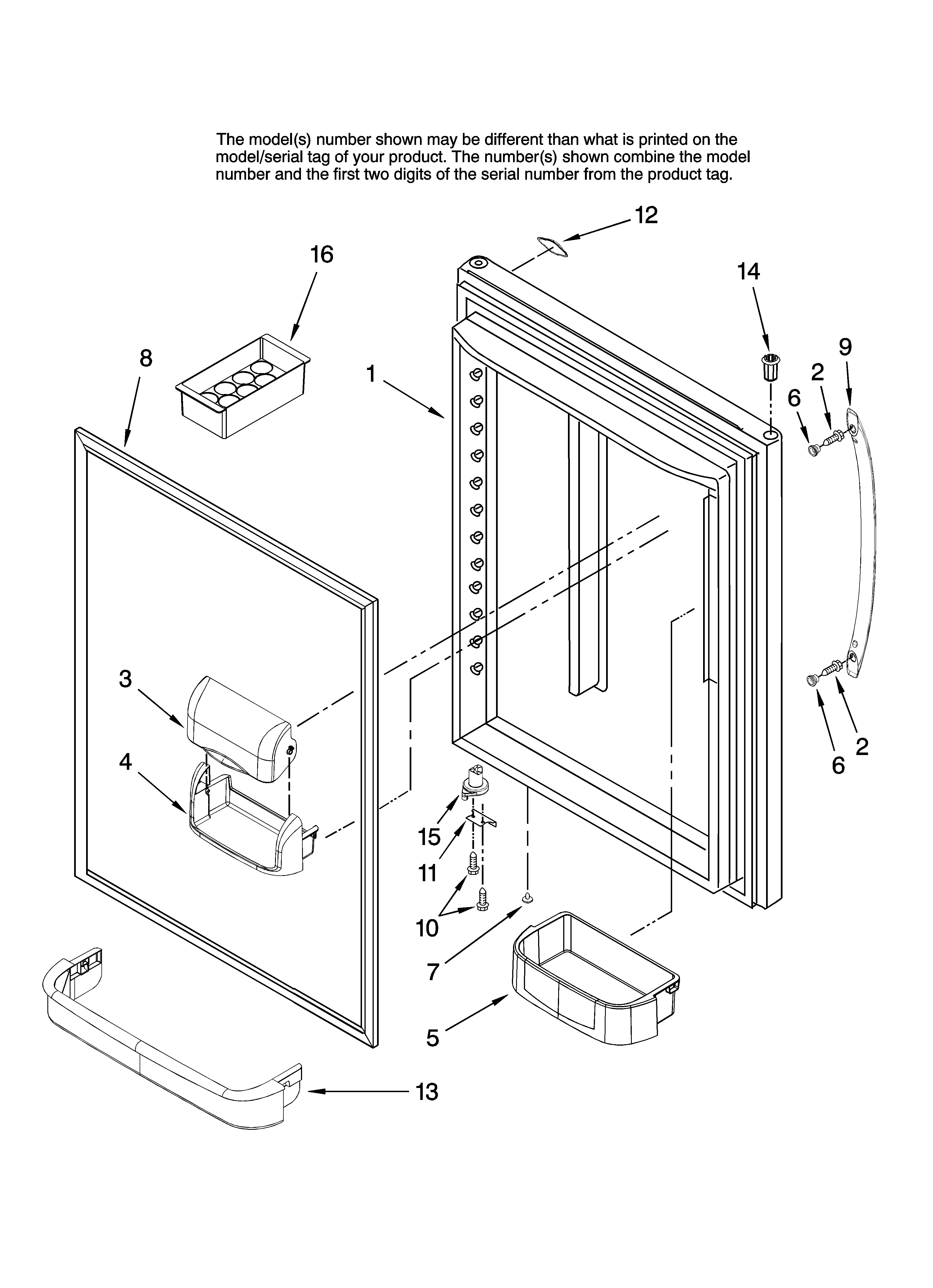 Refrigerator door parts