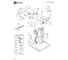 Maytag MED5591TQ0 top and console parts diagram