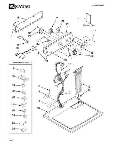 Top and console parts