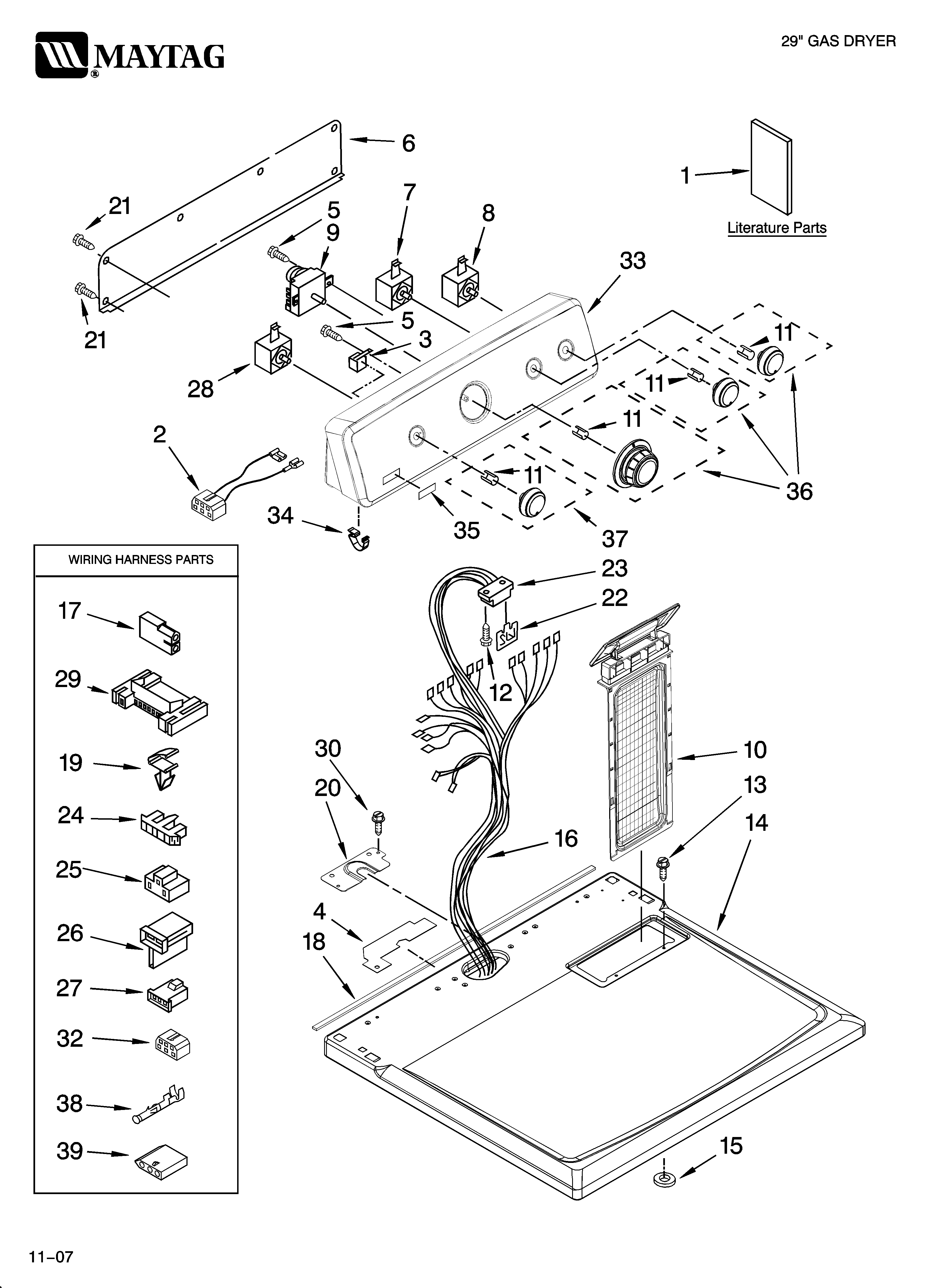 Top and console parts