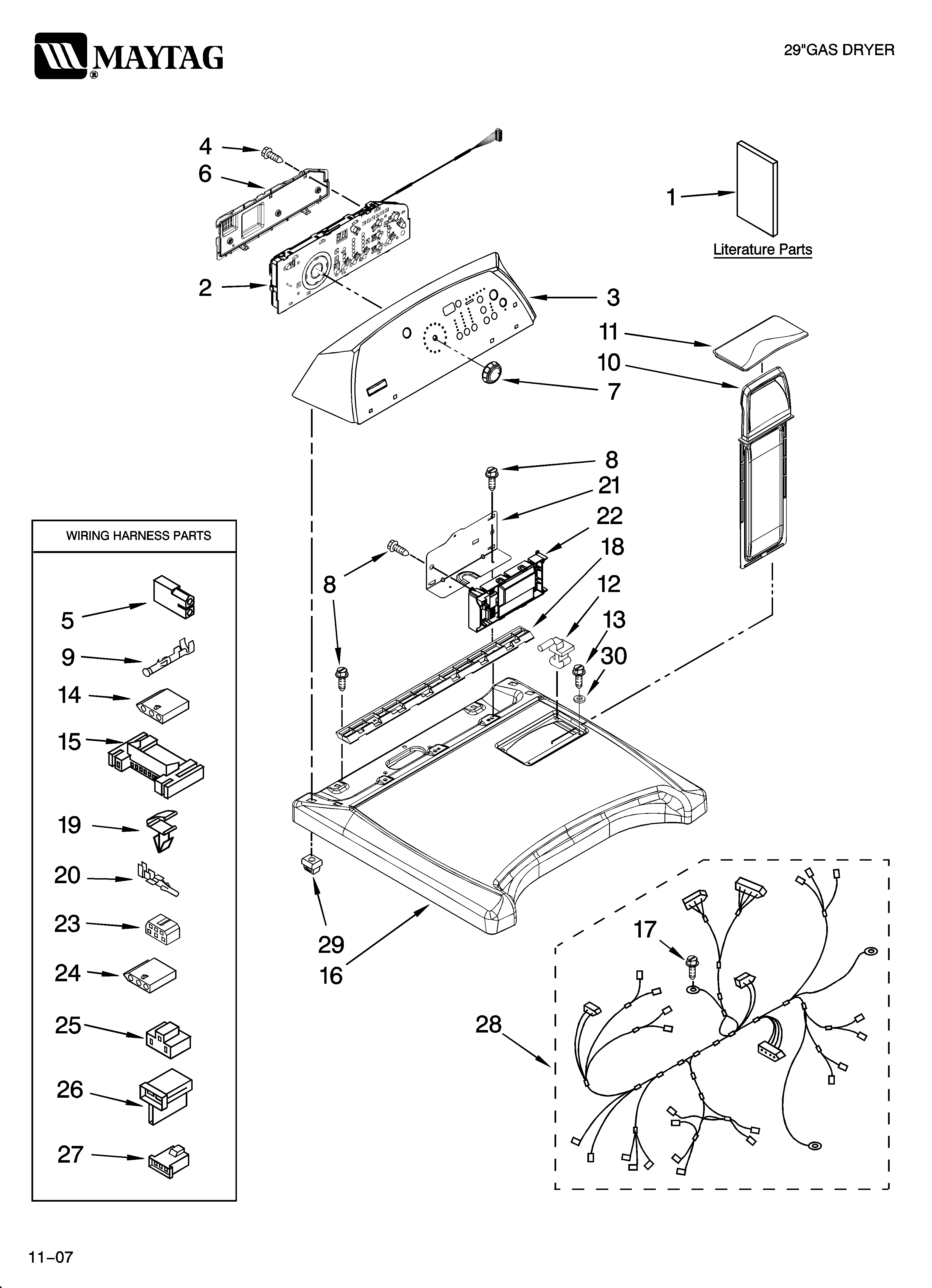 Top and console parts