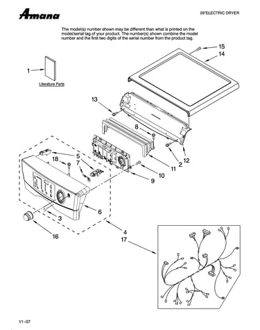 Top and console parts