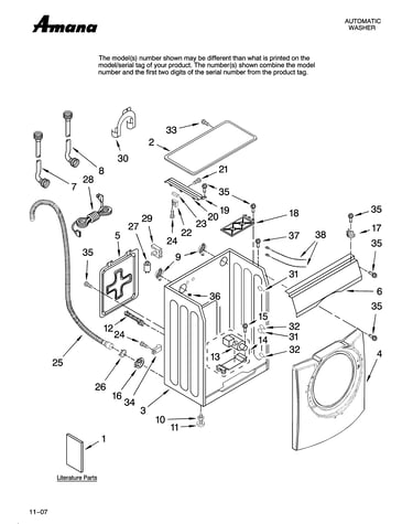 Top and cabinet parts