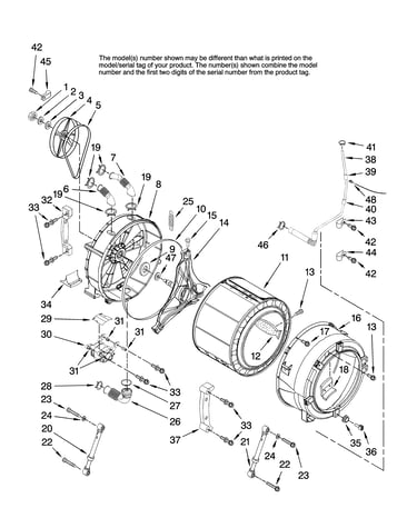 Tub and basket parts