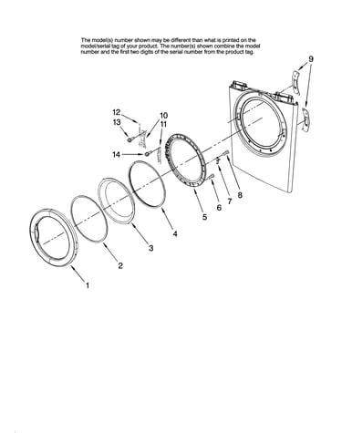 Door parts, optional parts (not included)
