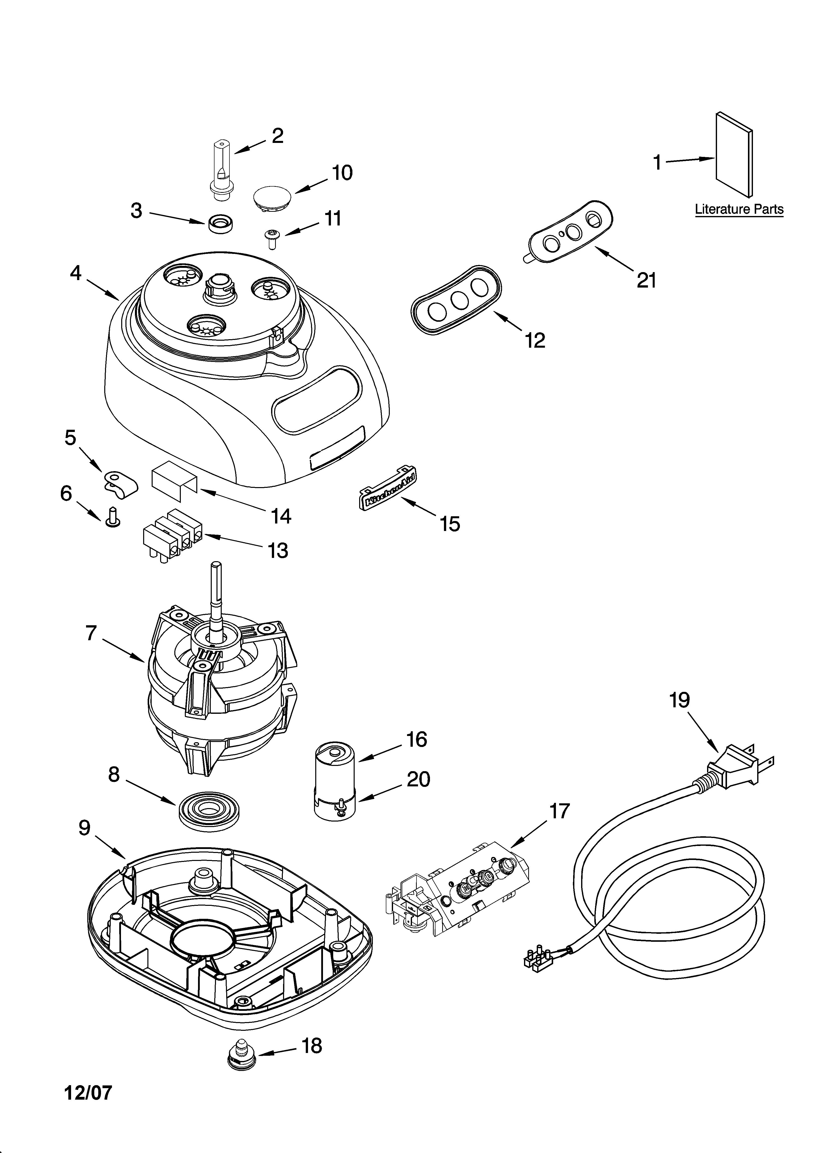 MOTOR AND HOUSING PARTS
