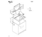 Whirlpool 7MWT98910TM0 top and cabinet parts diagram