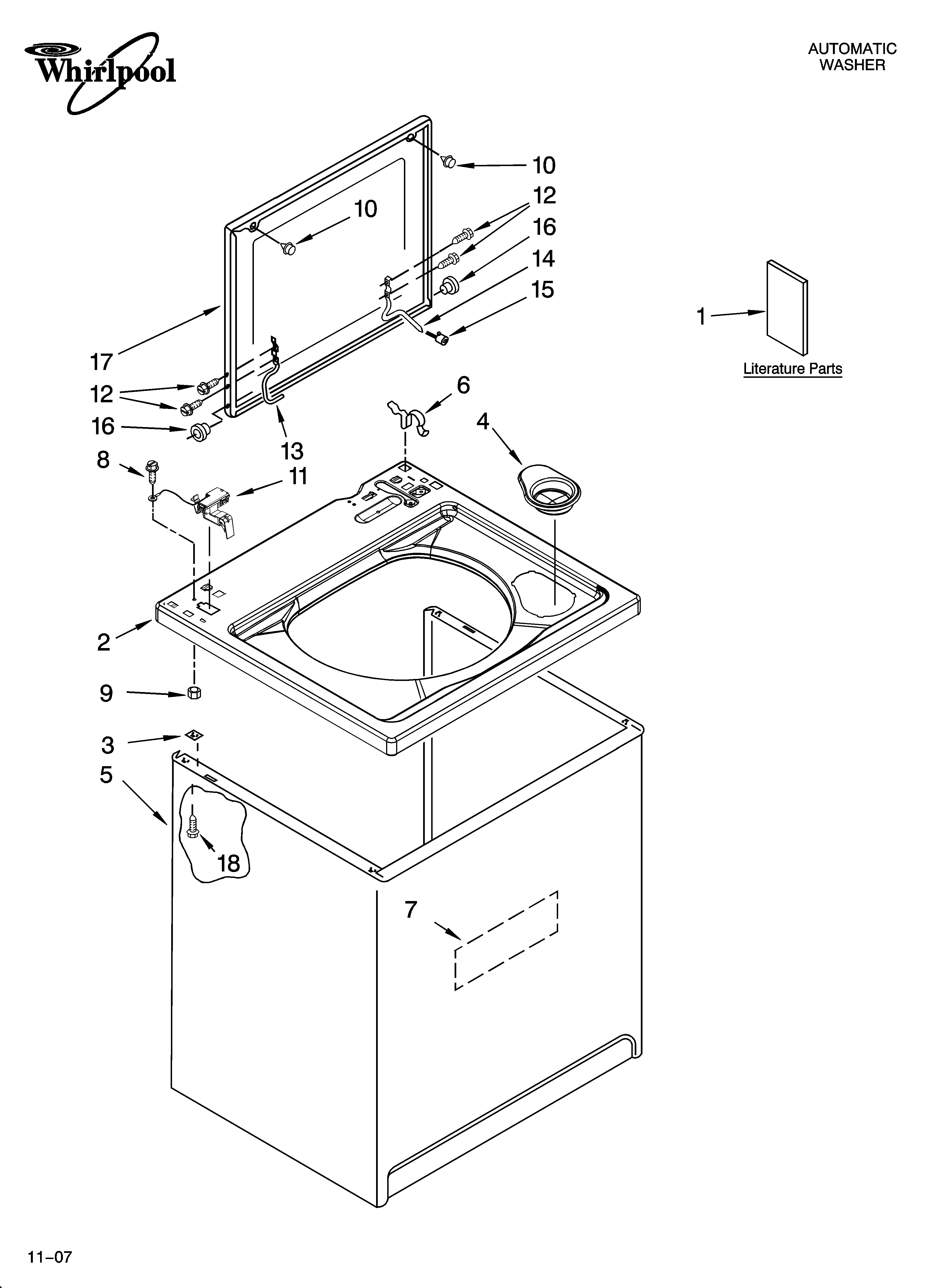 Top and cabinet parts