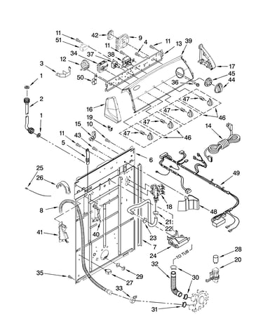 Controls and rear panel parts