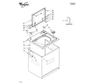 Whirlpool 7MWT98950TW0 top and cabinet parts diagram
