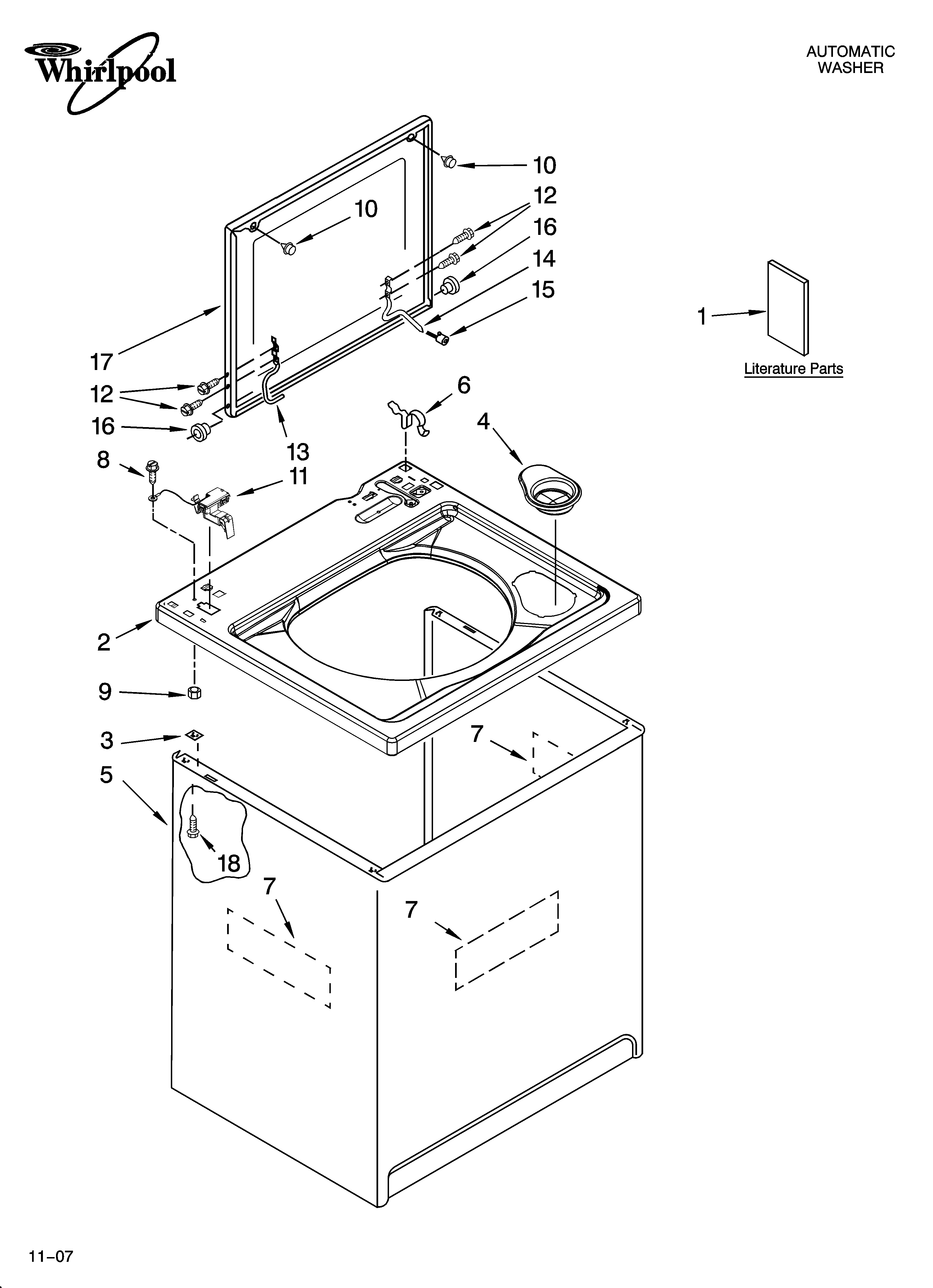Top and cabinet parts
