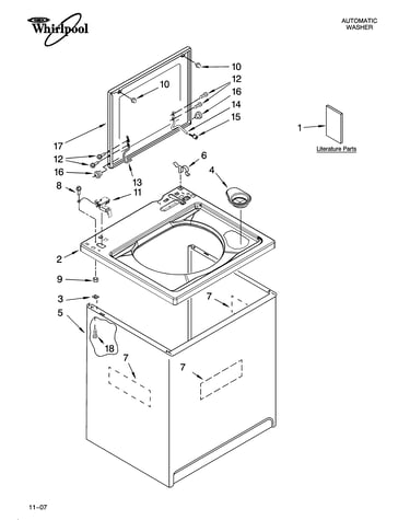 Top and cabinet parts