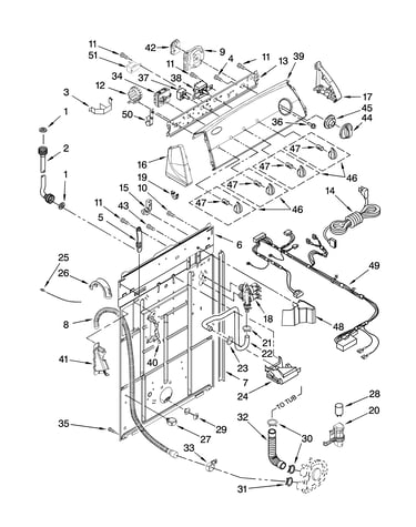 Controls and rear panel parts