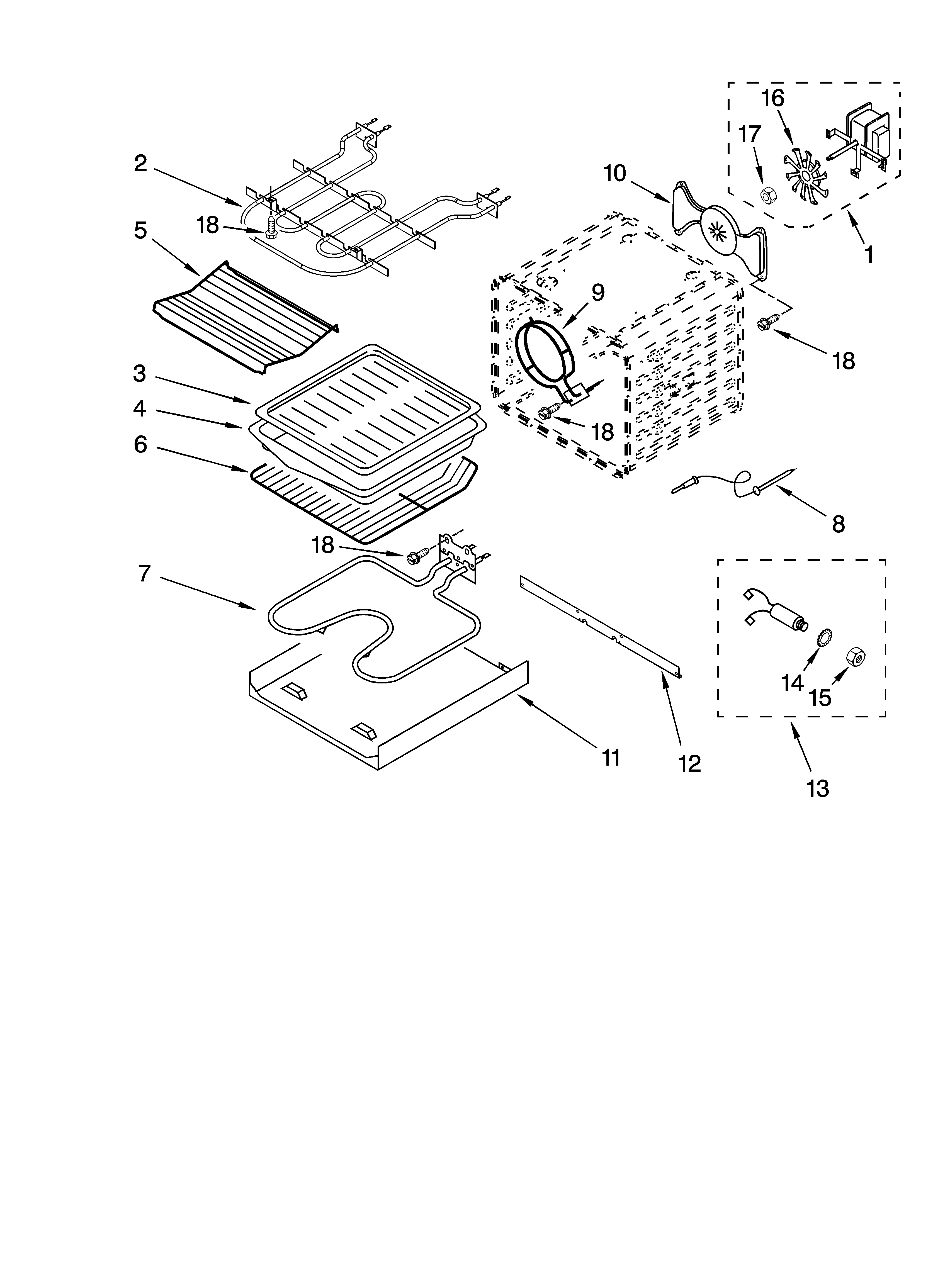 Internal oven parts