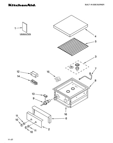 Side burner parts