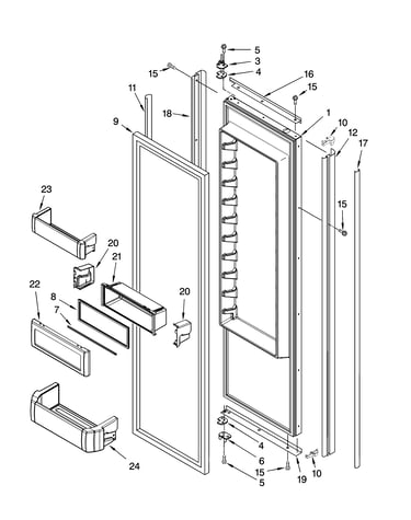 Refrigerator door parts