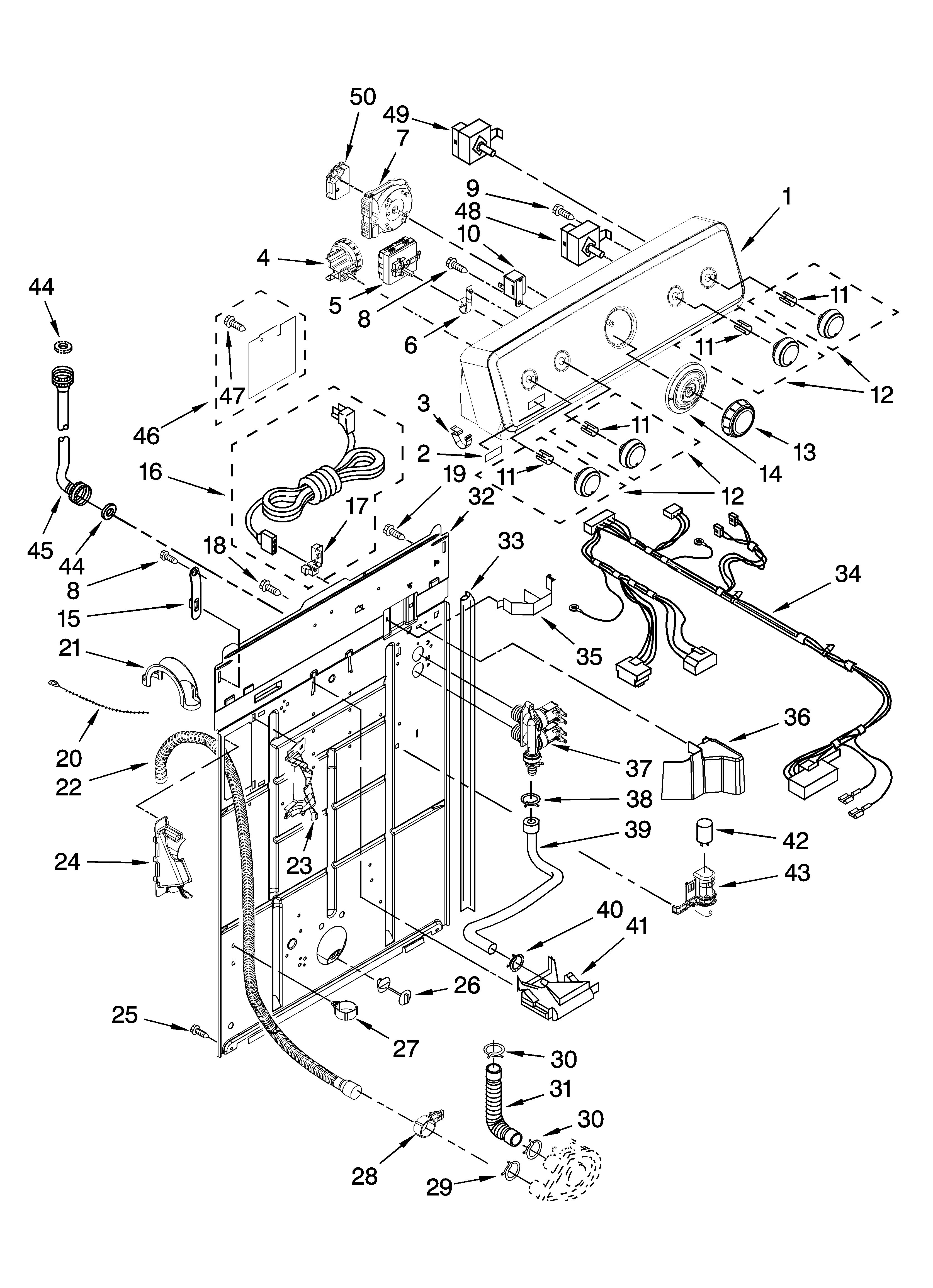 CONTROLS AND REAR PANEL PARTS