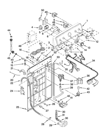 Controls and rear panel parts