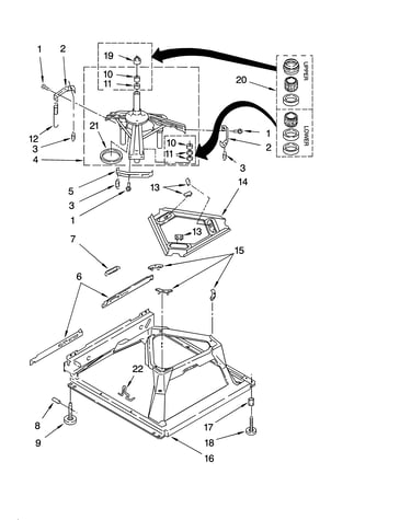 Machine base parts