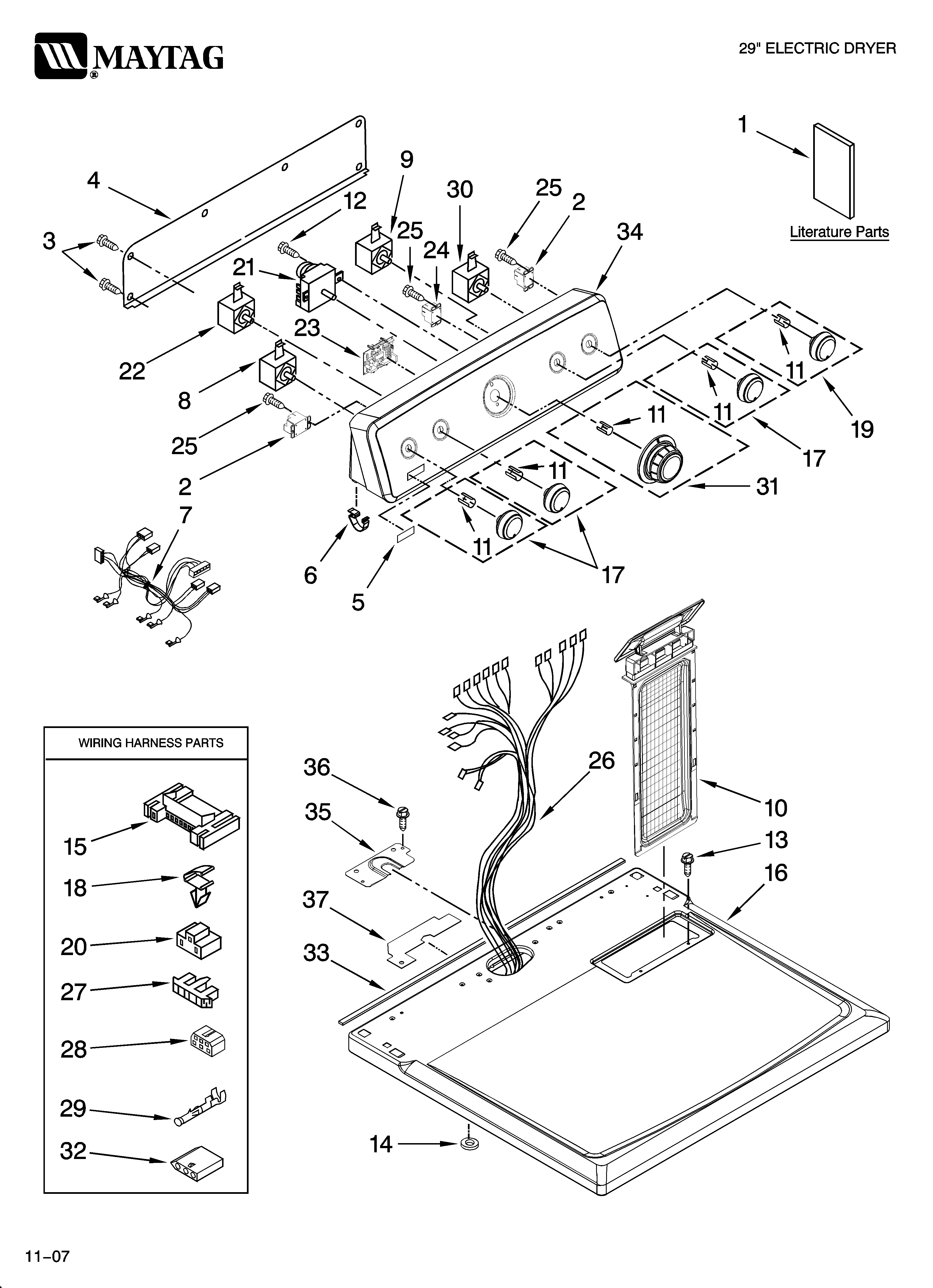 Top and console parts