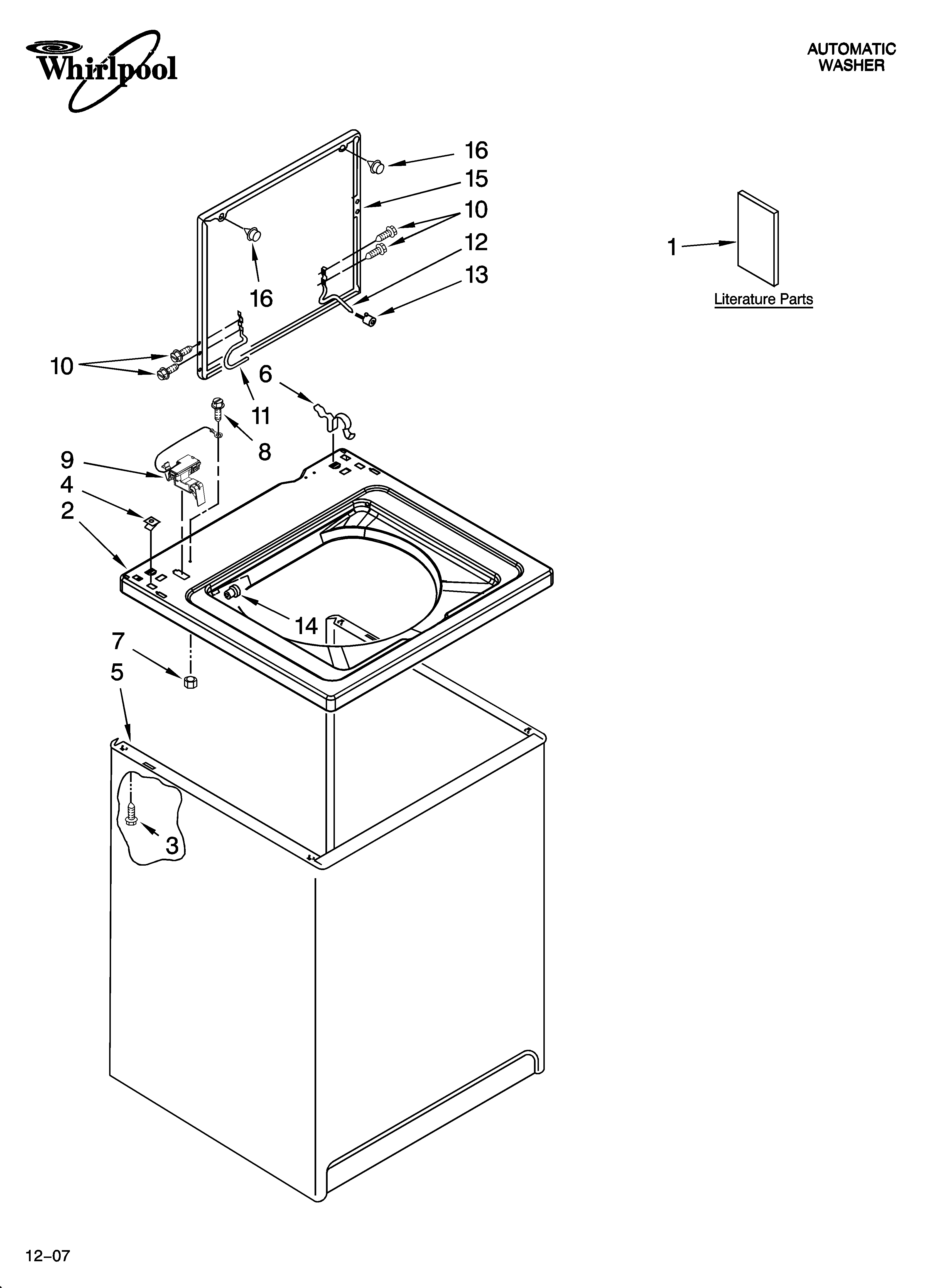 TOP AND CABINET PARTS