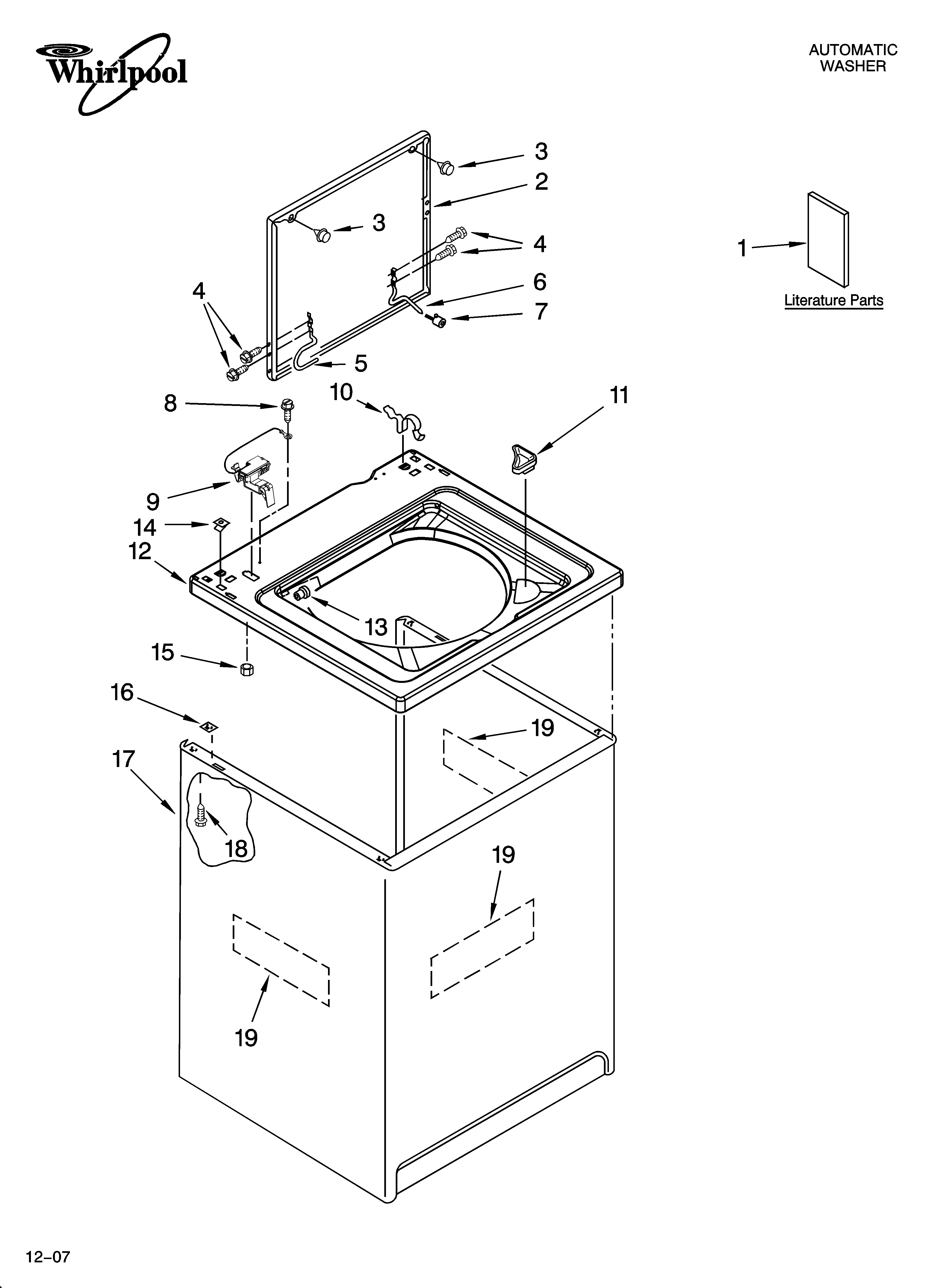 Top and cabinet parts