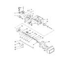 Whirlpool ED5HVEXVB00 motor and ice container parts diagram