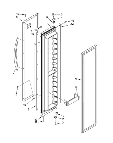 Freezer door parts