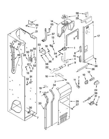 Freezer liner and air flow parts