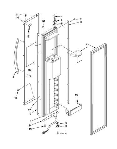 Freezer door parts