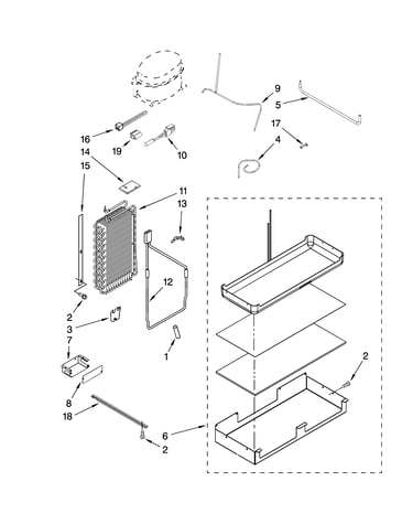 Lower unit and tube parts