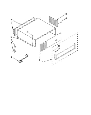 Top grille and unit cover parts