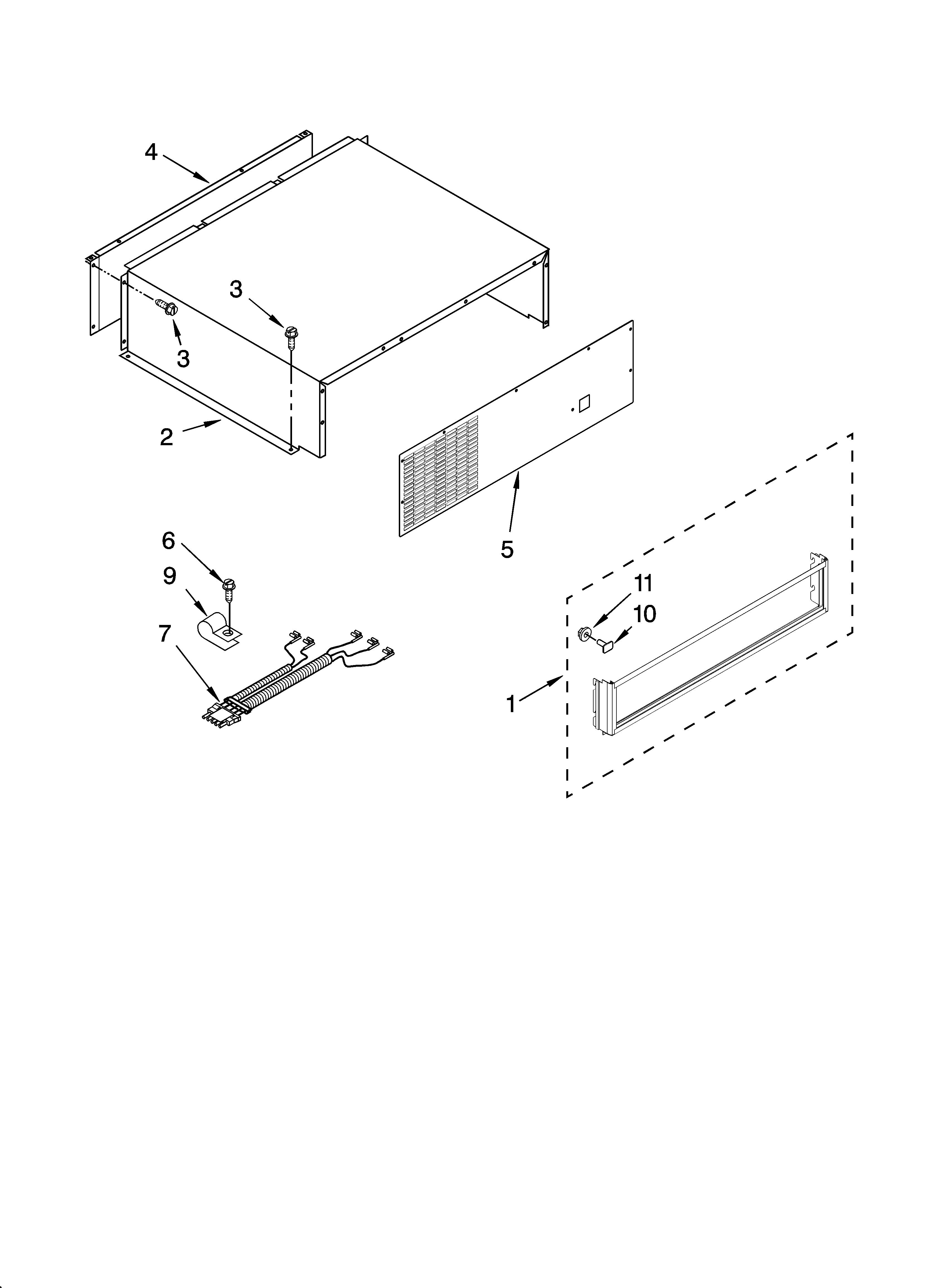 Top grille and unit cover parts