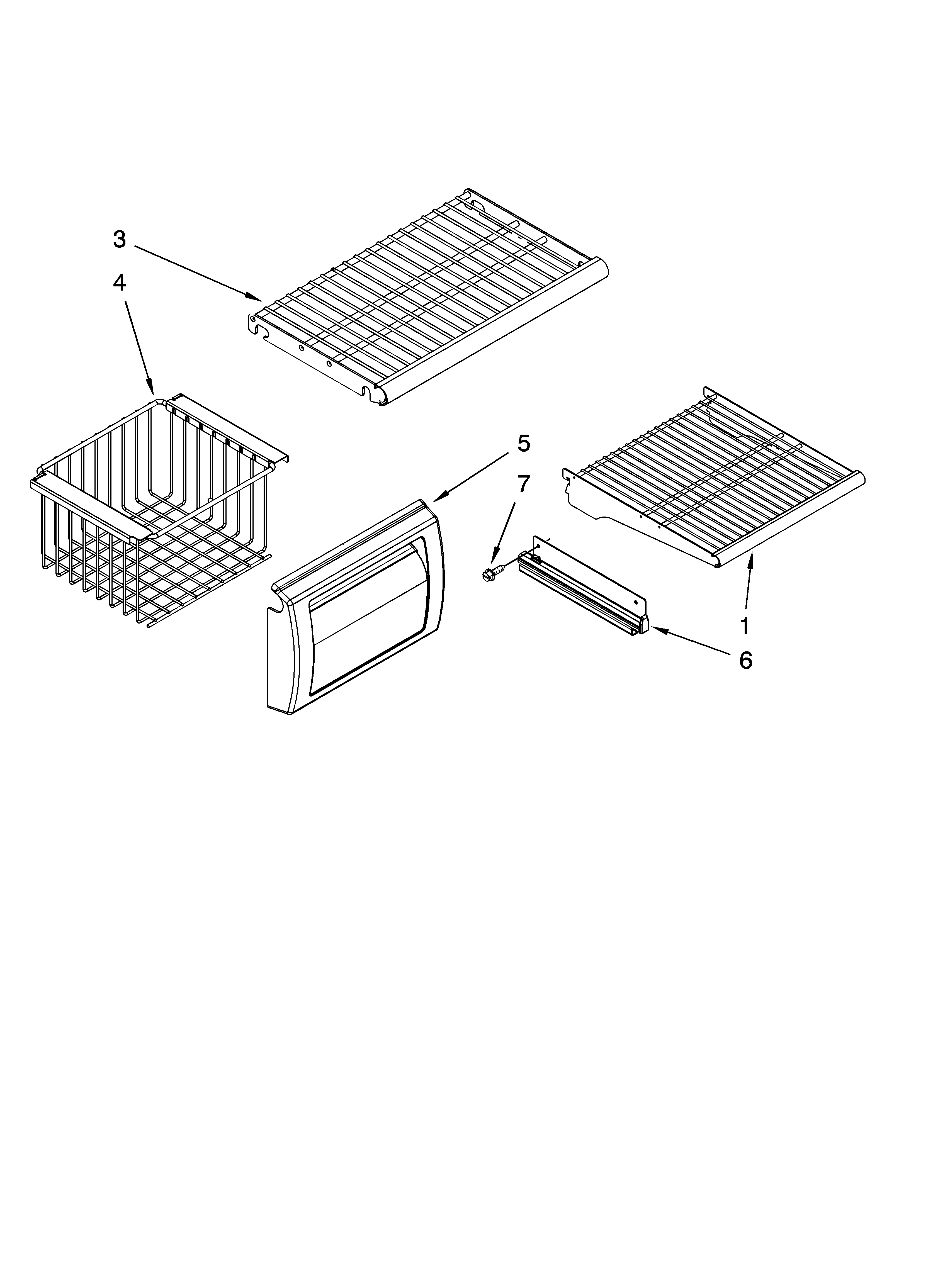 Freezer shelf parts