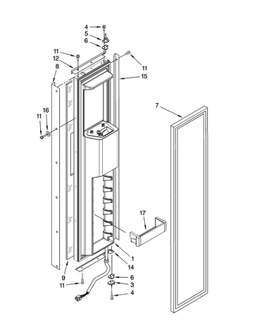 Freezer door parts