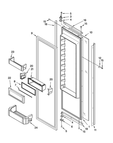 Refrigerator door parts