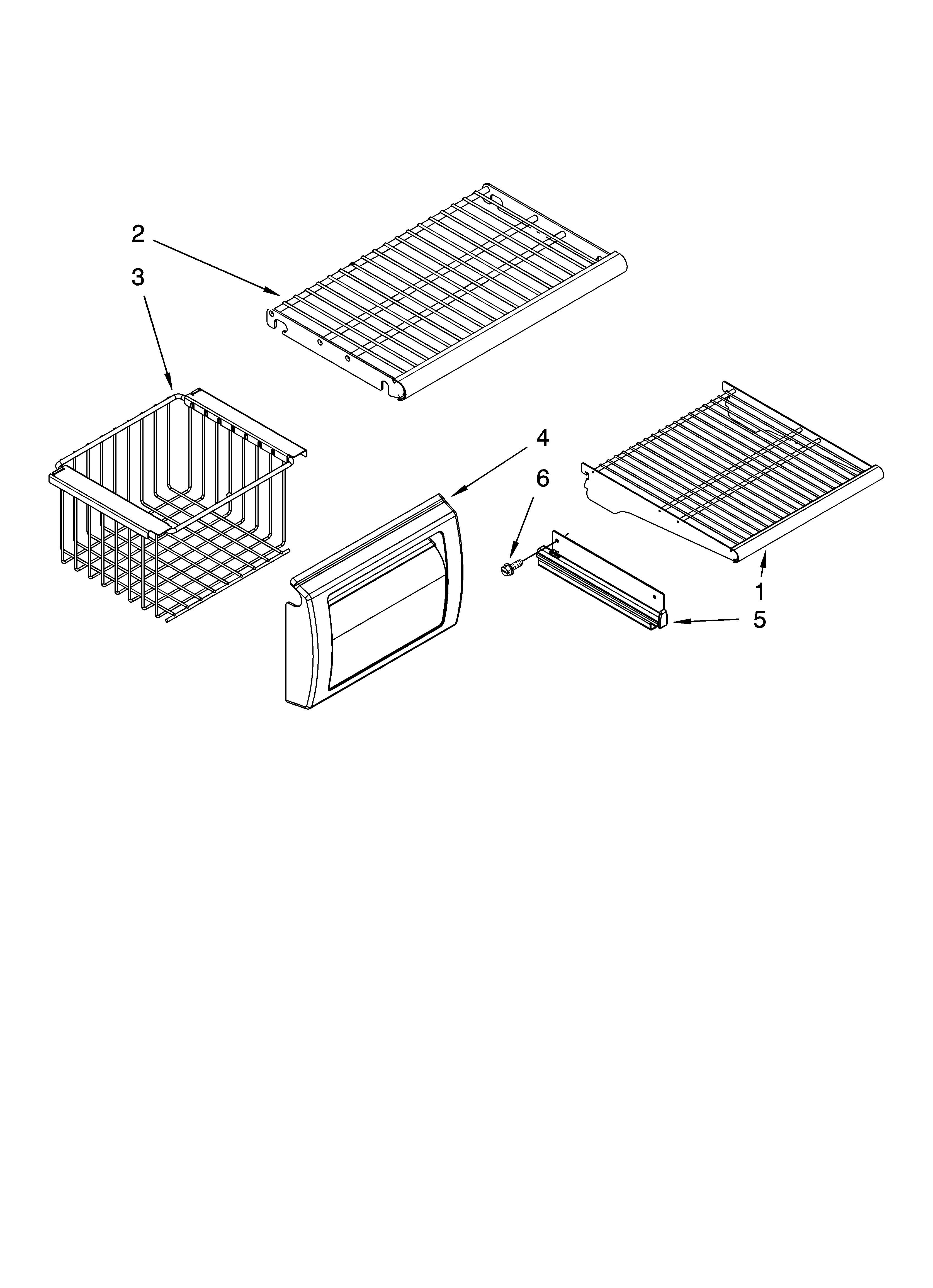 Freezer shelf parts